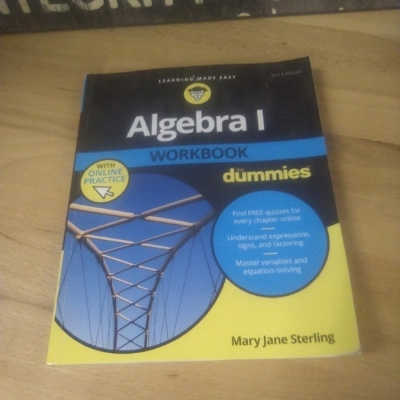 Algebra 1 for Dummies Workbook Math Mathematics Education Homeschool - Picture 1 of 1